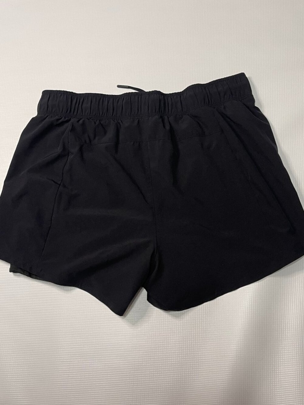 Avia Women's Dual Layer Athletic Running Shorts Black Size L Gym Workout